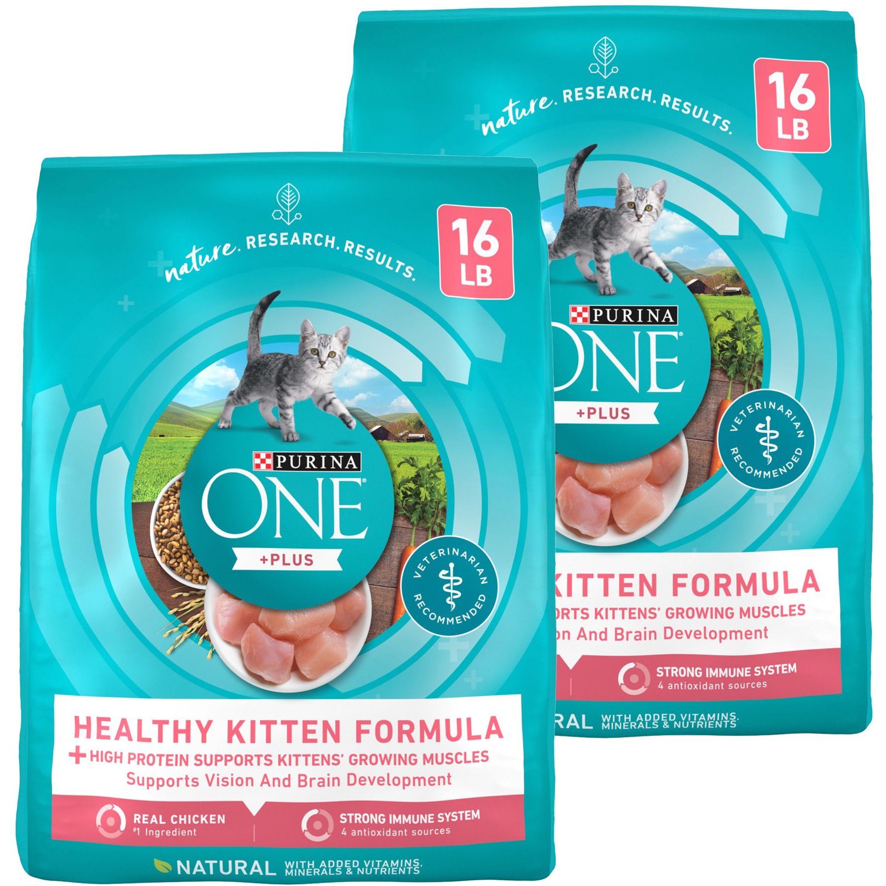 PURINA ONE Plus Healthy Kitten Formula Natural Dry Cat Food 7 lb bag Chewy