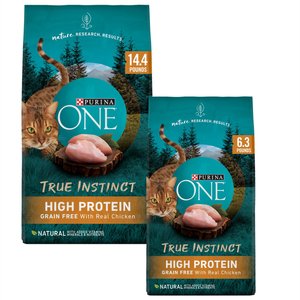 Purina ONE True Instinct Natural Real Chicken Plus Vitamins & Minerals High Protein Grain-Free Dry Cat Food