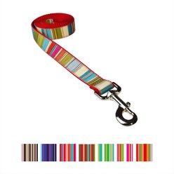 Sassy Dog Wear Multi Stripe Dog Leash, Red, Large
