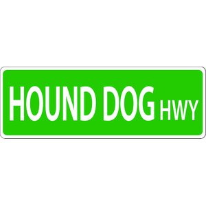 Imagine This Company Dog Breed Street Sign, Hound Dog