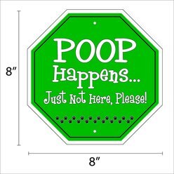 Imagine This Company "Poop Happens" Garden Sign slide 2 of 4