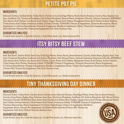 Show full view: Merrick Lil'Plates Mini Medley Wet Dog Food Variety Pack, 3.5-oz tub, case of 12 slide 6 of 12