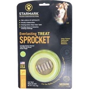 Starmark Everlasting Sprocket Tough Treat Dispenser Dog Toy, Medium