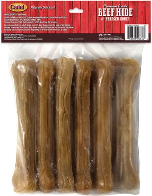 Show full view: Cadet Premium Grade Pressed Beef Hide Dog Chew Bones, 8-in slide 8 of 10
