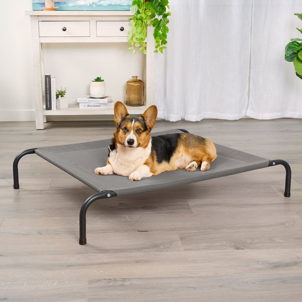 FRISCO SteelFramed Elevated Dog Bed, Brown, Medium
