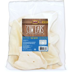 Cadet White Cow Ears Dog Treats, 12 count