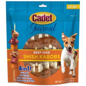 Cadet Gourmet Triple Flavored Shish Kabobs Dog Treats, 12-oz bag