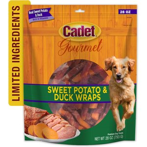 Cadet Gourmet Sweet Potato & Duck Wrapped Dog Treat Wraps, 28-oz