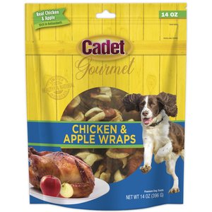 Cadet Gourmet Chicken & Apple Wrapped Dog Treats, 14-oz bag