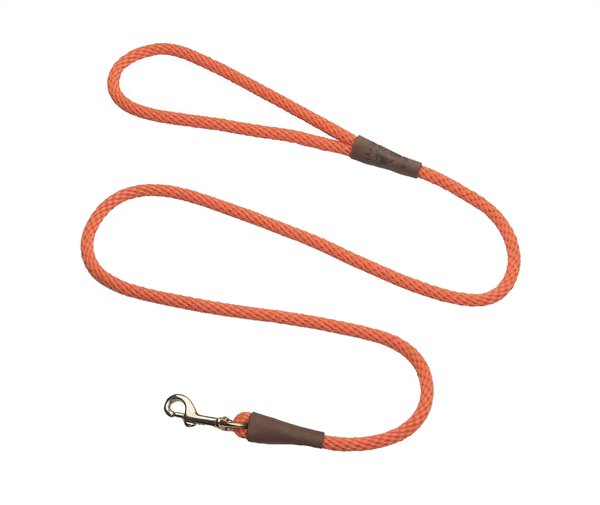 MENDOTA PRODUCTS Small Snap Solid Rope Dog Leash, Orange, 4-ft long, 3/ ...