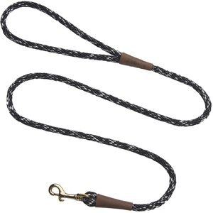 Mendota Products Small Snap Camouflage Rope Dog Leash, Salt & Pepper, 4-ft long, 3/8-in wide