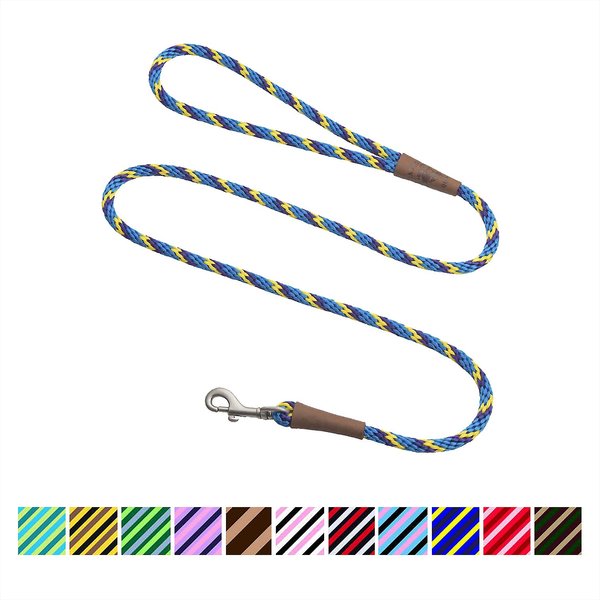 Mendota Products Small Snap Striped Rope Dog Leash, Sunset, 4-ft long, 3/8-in wide slide 1 of 1