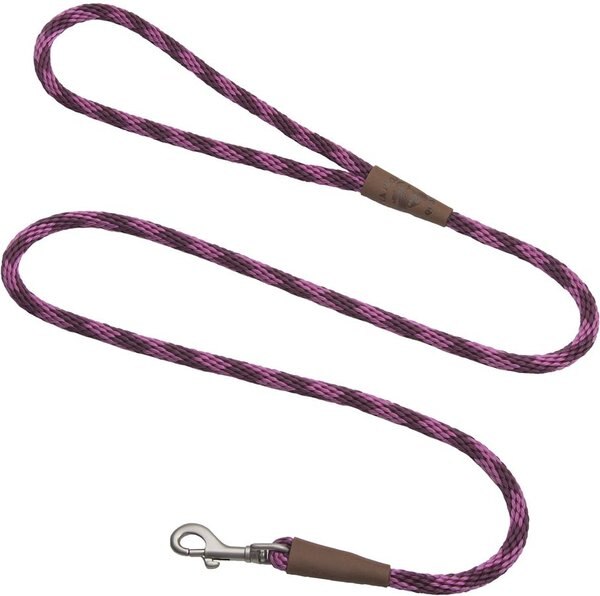 Mendota Products Small Snap Checkered Rope Dog Leash, Ruby, 4-ft long, 3/8-in wide slide 1 of 1