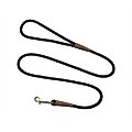 Mendota Products Small Snap Solid Rope Dog Leash, Black, 6-ft long, 3/8-in wide