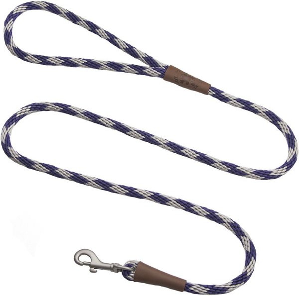 Mendota Products Small Snap Checkered Rope Dog Leash, Amethyst, 6-ft long, 3/8-in wide slide 1 of 1