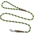 Mendota Products Small Snap Checkered Rope Dog Leash, Jade, 6-ft long, 3/8-in wide