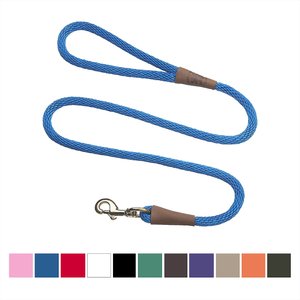 Mendota Products Large Snap Solid Rope Dog Leash, Blue, 4-ft long, 1/2-in wide