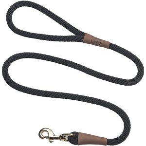 MENDOTA PRODUCTS Large Snap Solid Rope Dog Leash, Black, 4-ft long, 1/2 ...