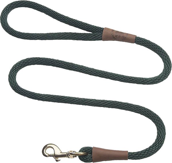 MENDOTA PRODUCTS Large Snap Solid Rope Dog Leash, Hunter Green, 4-ft ...