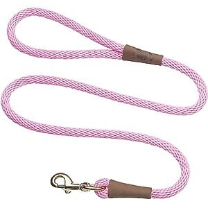 Mendota Products Large Snap Solid Rope Dog Leash, Hot Pink, 4-ft long, 1/2-in wide
