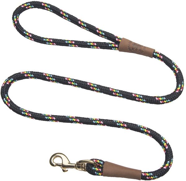 Mendota Products Large Snap Confetti Rope Dog Leash, Black Confetti, 4-ft long, 1/2-in wide slide 1 of 3