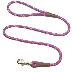 Mendota Products Large Snap Confetti Rope Dog Leash, Raspberry Confetti, 4-ft long, 1/2-in wide