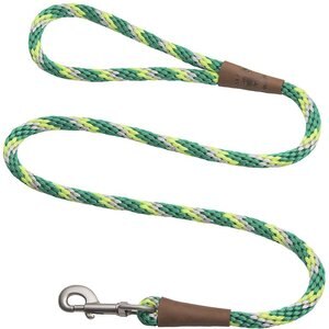 Mendota Products Large Snap Striped Rope Dog Leash, Ivy, 4-ft long, 1/2-in wide
