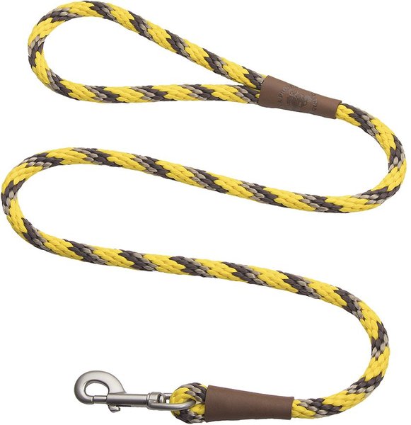 Mendota Products Large Snap Striped Rope Dog Leash, Harvest, 4-ft long, 1/2-in wide slide 1 of 1