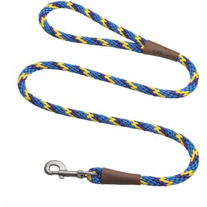 Mendota Products Large Snap Striped Rope Dog Leash, Sunset, 4-ft long, 1/2-in wide