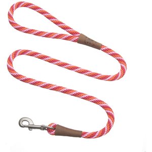 Mendota Products Large Snap Striped Rope Dog Leash, Taffy, 4-ft long, 1/2-in wide