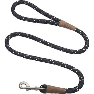 Mendota Products Large Snap Confetti Rope Dog Leash, Night Viz Black, 4-ft long, 1/2-in wide