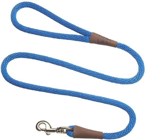 MENDOTA PRODUCTS Large Snap Solid Rope Dog Leash, Blue, 6-ft long, 1/2 ...