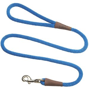 Mendota Products Large Snap Solid Rope Dog Leash, Blue, 6-ft long, 1/2-in wide