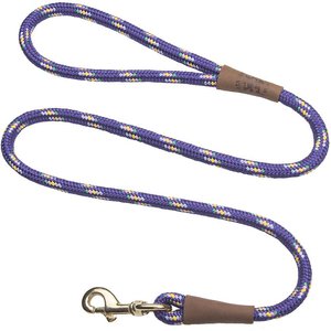 Mendota Products Large Snap Confetti Rope Dog Leash, Purple Confetti, 6-ft long, 1/2-in wide