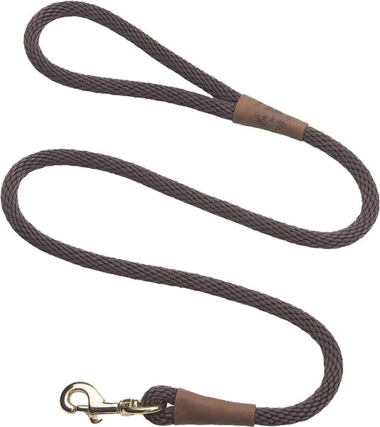 Mendota Products Large Snap Solid Rope Dog Leash, Dark Brown, 6-ft long, 1/2-in wide slide 1 of 2
