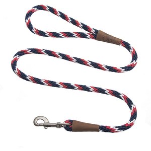 Mendota Products Large Snap Striped Rope Dog Leash, Pride, 6-ft long, 1/2-in wide