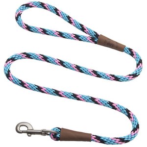 Mendota Products Large Snap Striped Rope Dog Leash, Starbright, 6-ft long, 1/2-in wide