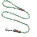 Mendota Products Large Snap Striped Rope Dog Leash, Seafoam, 6-ft long, 1/2-in wide