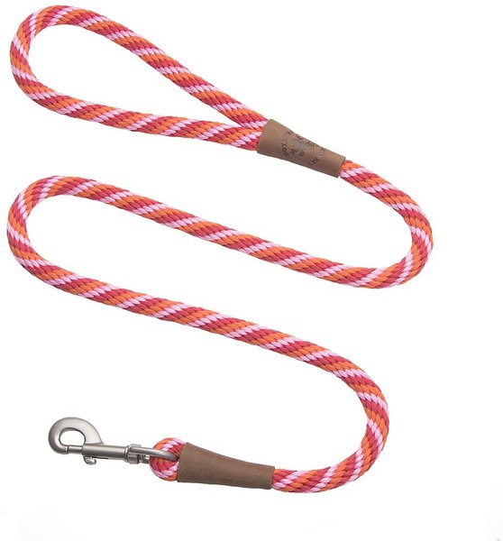Mendota Products Large Snap Striped Rope Dog Leash, Taffy, 6-ft long, 1/2-in wide slide 1 of 1