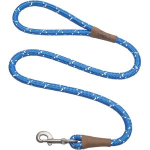 Mendota Products Large Snap Confetti Rope Dog Leash, Night Viz Blue, 6-ft long, 1/2-in wide