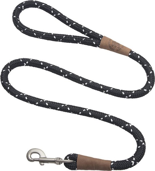 Mendota Products Large Snap Confetti Rope Dog Leash, Night Viz Black, 6-ft long, 1/2-in wide slide 1 of 3