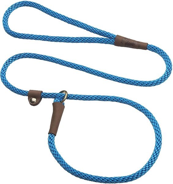 Mendota Products Small Slip Solid Rope Dog Leash, Blue, 4-ft long, 3/8-in wide slide 1 of 6