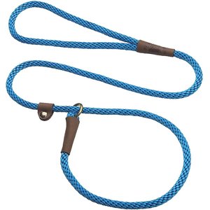 Mendota Products Small Slip Solid Rope Dog Leash, Blue, 4-ft long, 3/8-in wide