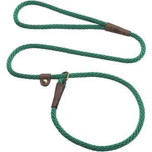 Mendota Products Small Slip Solid Rope Dog Leash, Kelly Green, 4-ft long, 3/8-in wide