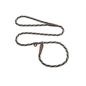 Mendota Slip Lead Dog Leash - 1/2 Inch X 4 Feet, Woodlands Color, Leash & Collar In One, Made In USA