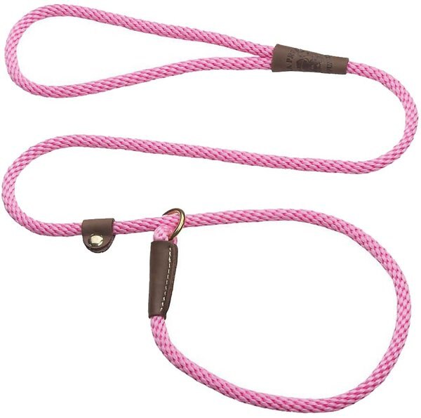Mendota Products Small Slip Solid Rope Dog Leash, Hot Pink, 6-ft long, 3/8-in wide slide 1 of 6