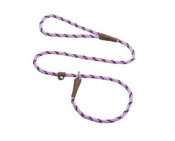 Mendota Products Small Slip Striped Rope Dog Leash, Lilac, 6-ft long, 3/8-in wide