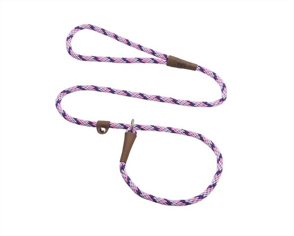 Mendota Products Small Slip Striped Rope Dog Leash, Lilac, 6-ft long, 3/8-in wide slide 1 of 5