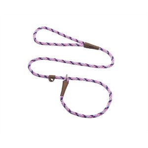 Mendota Products Small Slip Striped Rope Dog Leash, Lilac, 6-ft long, 3/8-in wide