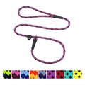 Mendota Products Small Slip Checkered Rope Dog Leash, Black Ice Raspberry, 6-ft long, 3/8-in wide